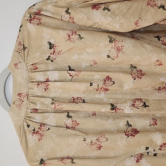 Free People Rory Bomber Floral Beige Jacket  Barbiecore Sz Small - Picture 14 of 16